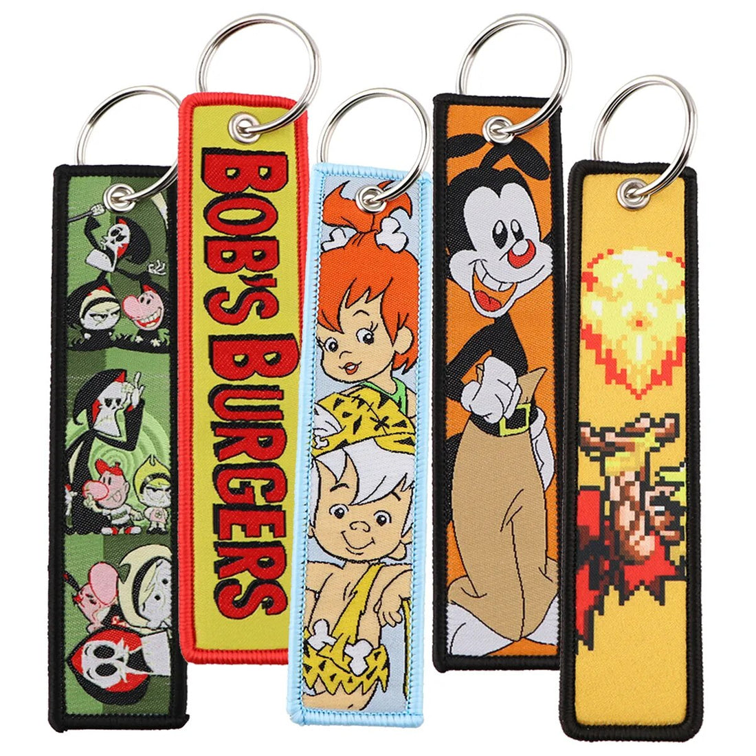 The Flintstones Embroidered Keychain