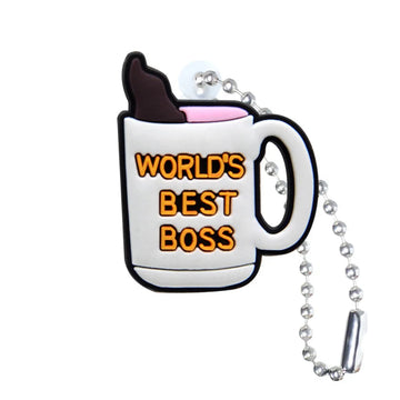 The Office 'World's Best Boss' Keyring PVC Keychain