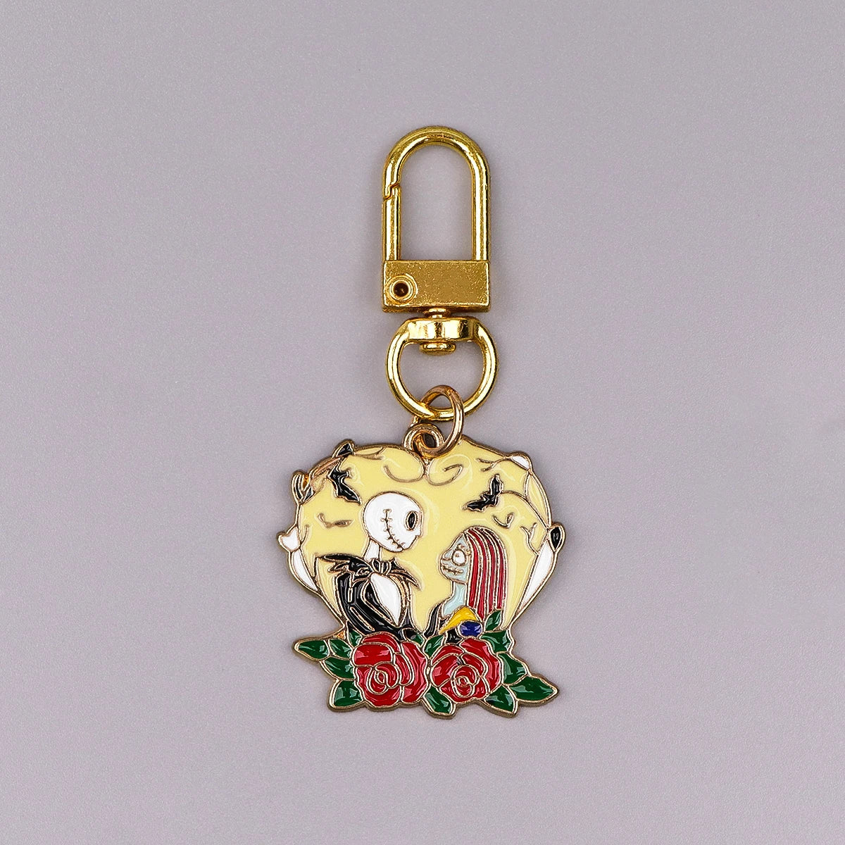 The Nightmare Before Christmas Set of 3 Jack and Sally Enamel Keychain