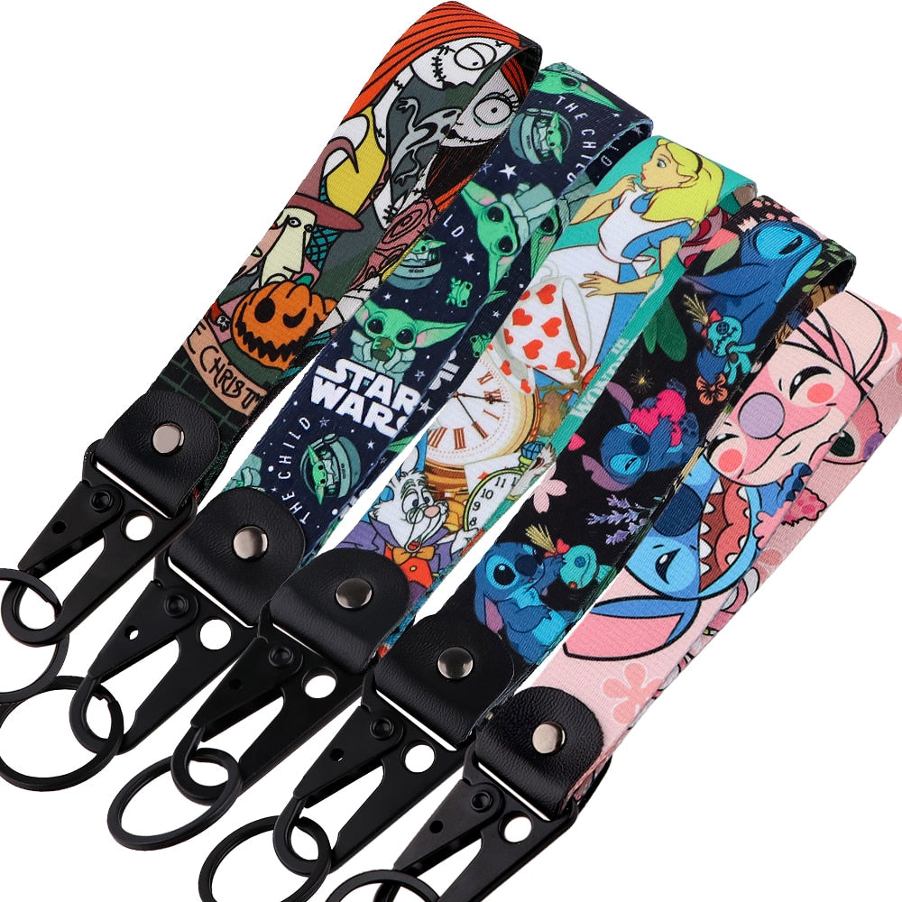 Alice in Wonderland 'Alice' Wrist Lanyard Keychain with Keyring Clip