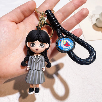 Addams Family 'Wednesday Addams | PIGMANA Ver. 2' Keyring Silicone Keychain