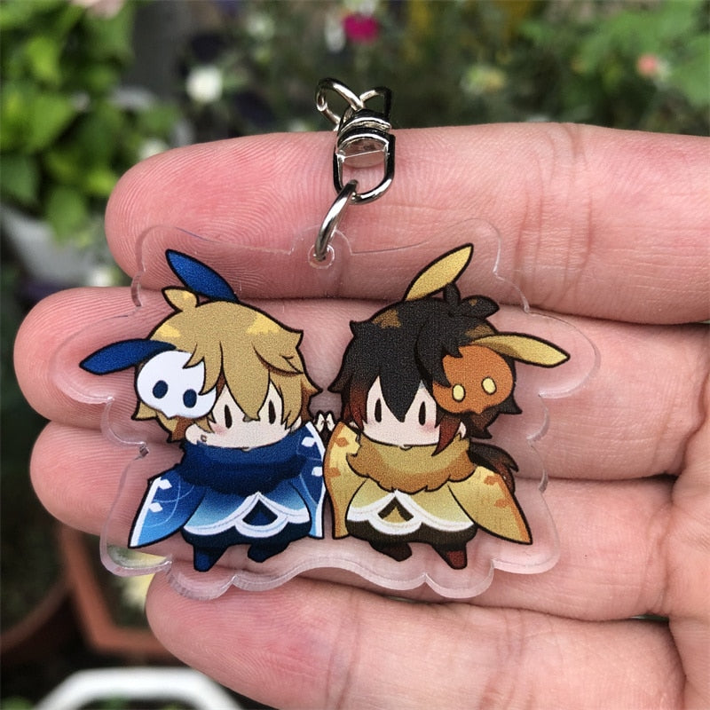Genshin Impact 'Zhongli & Tartaglia | Chibi' Keyring Acrylic Keychain