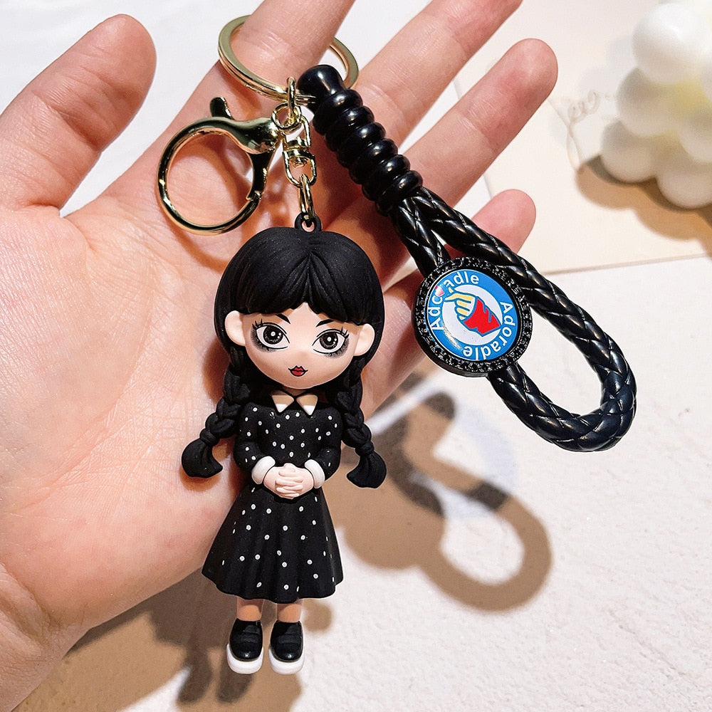Addams Family 'Wednesday Addams | Black Dress Ver. 2' Keyring Silicone Keychain