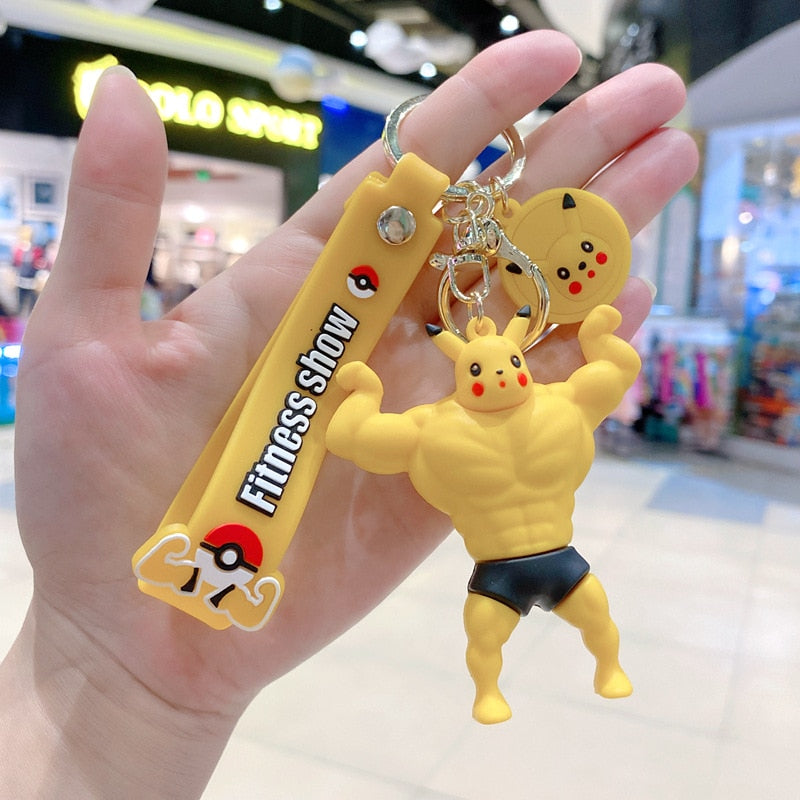 Pokemon 'Muscular | Pikachu'  Keyring PVC Keychain