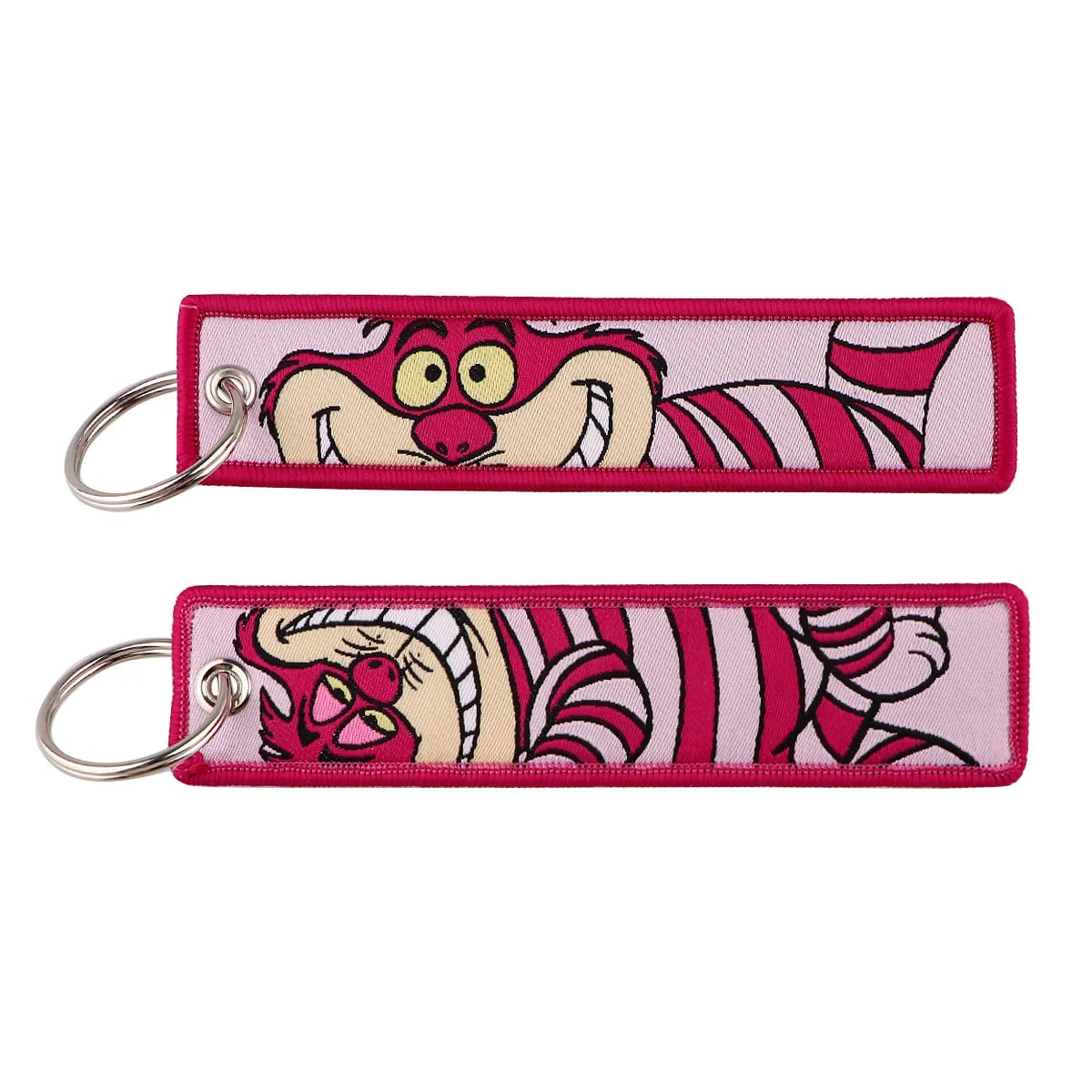Alice in Wonderland ‘Cheshire' Embroidered Keyring Keychain