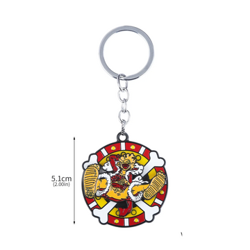 One Piece Luffy LOL Gear 5 Rotatable Enamel Keychain