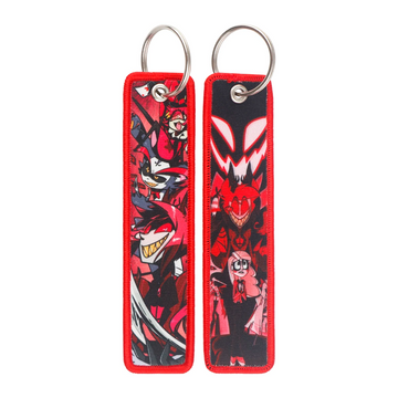 Hazbin Hotel ’Alastor and Charlie' Embroidered Keyring Keychain
