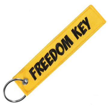 Aviation 'Freedom Key' Embroidered Keyring Keychain