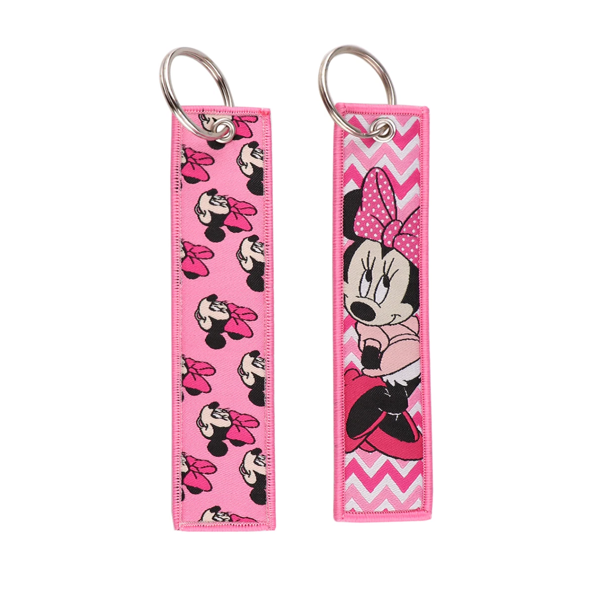 Mickey Mouse and Friends 'Minnie Faces' Embroidered Keyring Keychain