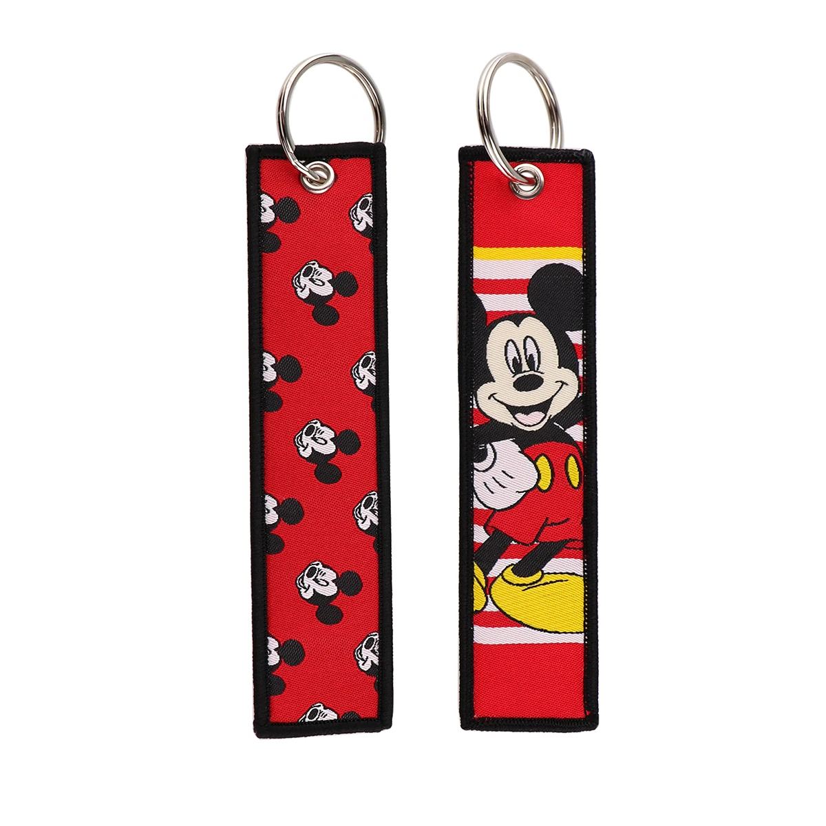 Mickey Mouse Faces Embroidered Keyring Keychain