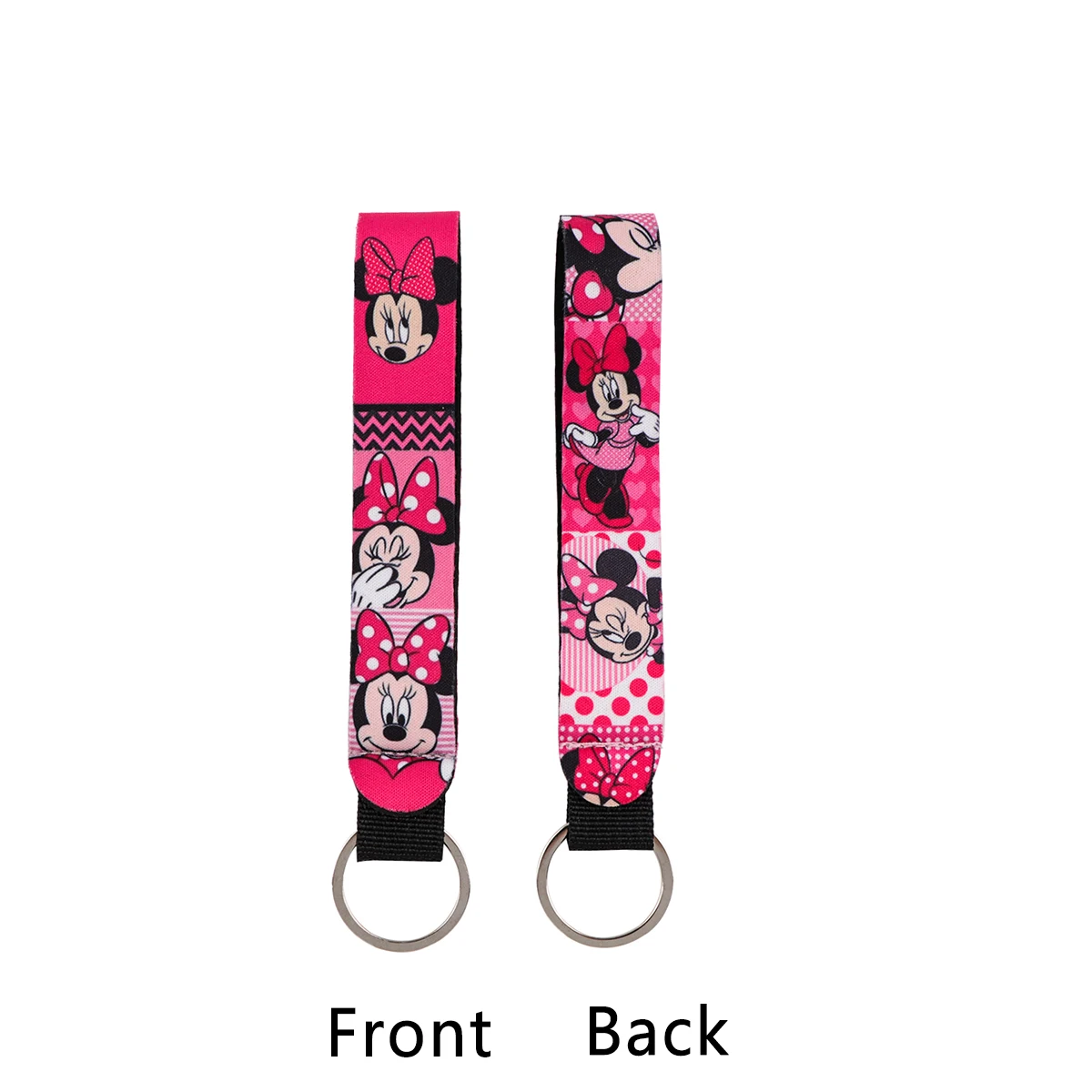 Minnie Mouse 'Love Pink' Wrist Lanyard Keyring Clip Keychain