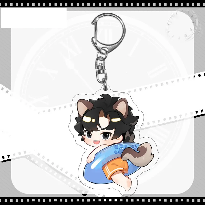 Link Click 'Xiaoshi Blue Floater Chibi' Resin Keyring Keychain