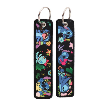 Lilo & Stitch ‘Stitch and Scrump' Embroidered Keyring Keychain