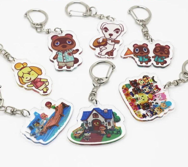 Animal Crossing 'New Horizons' Keyring Plastic Keychain