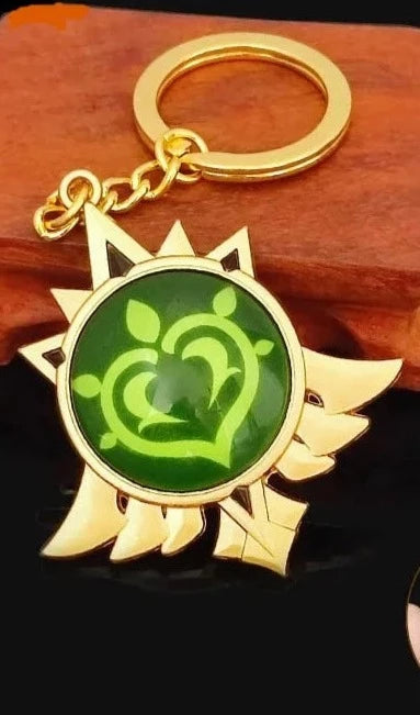 Genshin Impact Vision 'Mondstadt Dendro' Keyring Metal Keychain