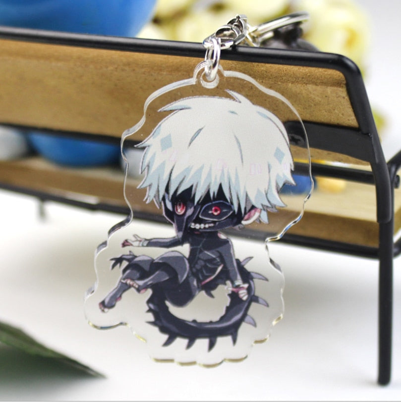 Tokyo Ghoul 'Shiro Kaneki' Keyring Plastic Keychain