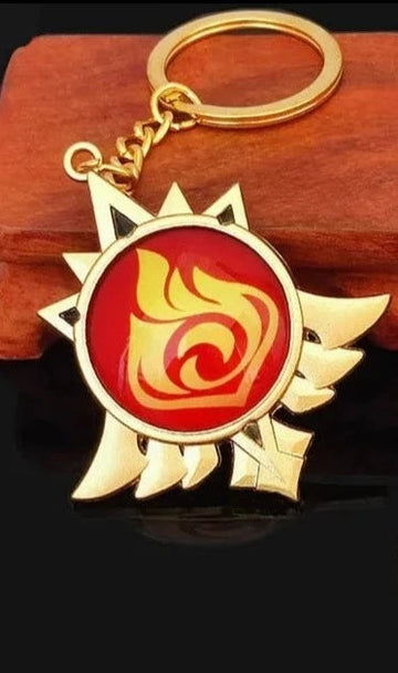 Genshin Impact Vision 'Mondstadt Pyro' Keyring Metal Keychain