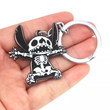 Lilo & Stitch 'Skeleton' Keyring Metal Keychain