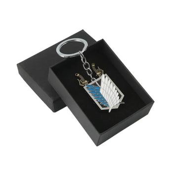 Attack on Titan Emblem 'Recon Corps with Box' Keyring Metal Keychain