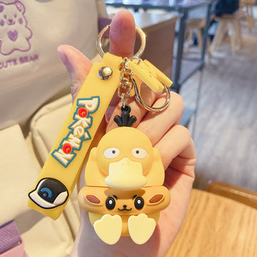 Pokemon 'Psyduck X Eevee Floatie Costume'  Keyring PVC Keychain