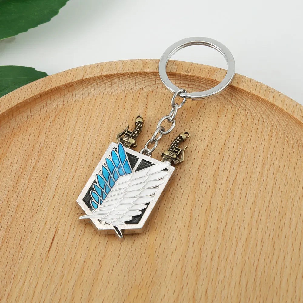 Attack on Titan Emblem 'Recon Corps with Box' Keyring Metal Keychain