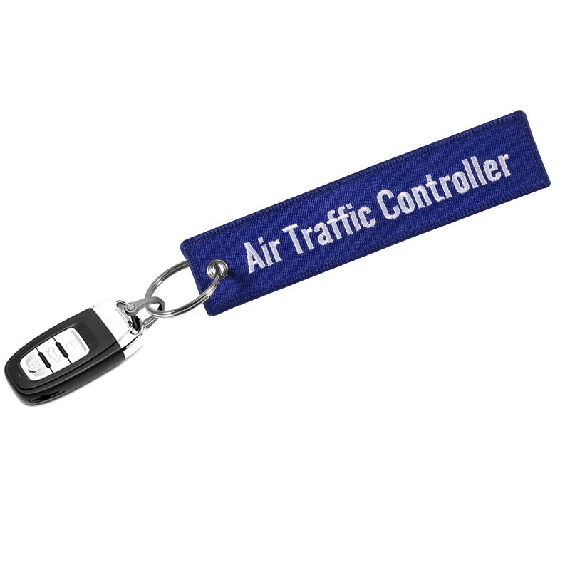 'Air Traffic Controller' Embroidered Metal Keychain