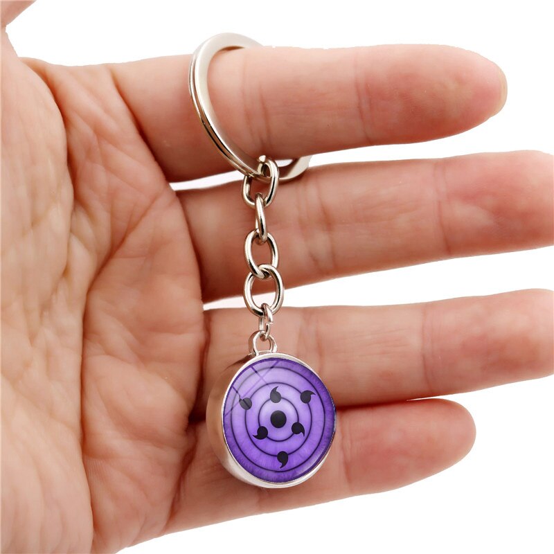 Sharingan Eye 'Rinnegan Sasuke' Keyring Metal Keychain