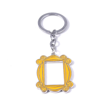 Friends 'Yellow Peephole Frame' Keyring Metal Keychain