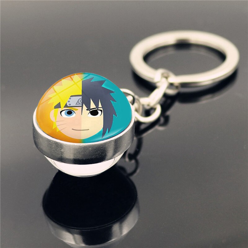 Sharingan Eye 'Naruto & Sasuke' Keyring Metal Keychain