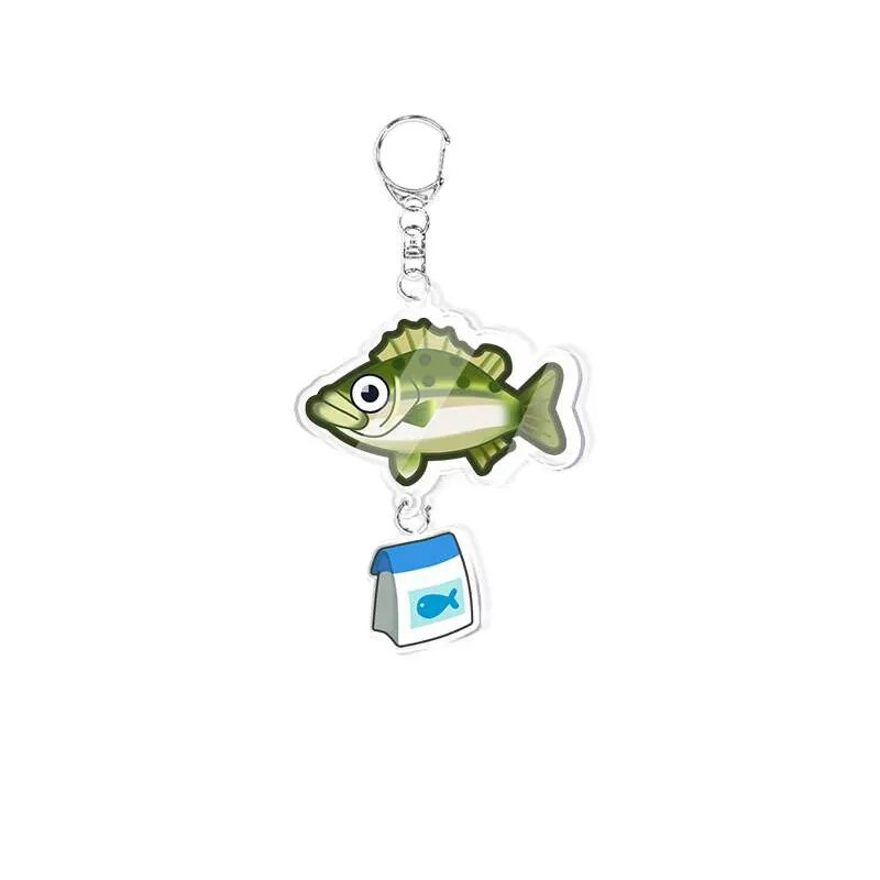 Animal Crossing 'Sea Bass' Keyring Plastic Keychain