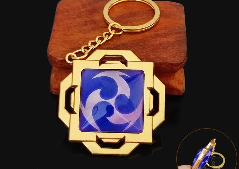 Genshin Impact 'Liyue Electro' Vision Keyring Metal Keychain