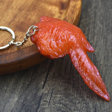 'Chicken Wing' Keyring Plastic Keychain