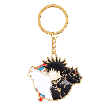 Jujutsu Kaisen 'Megumi x Shikigami Dog' Keyring Metal Keychain