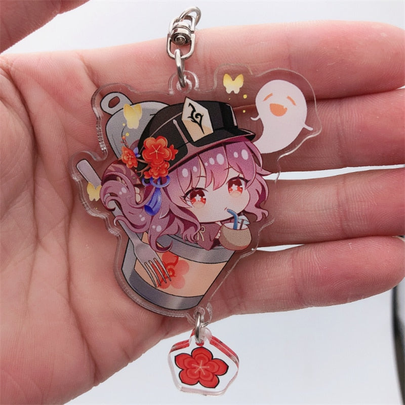 Genshin Impact 'Hu Tao' Keyring Plastic Keychain