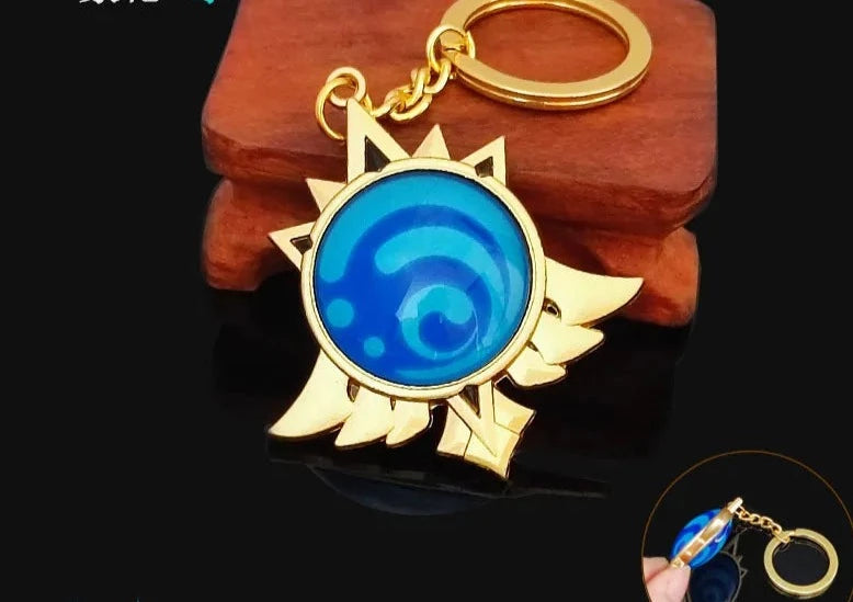 Genshin Impact Vision 'Mondstadt Hydro' Keyring Metal Keychain