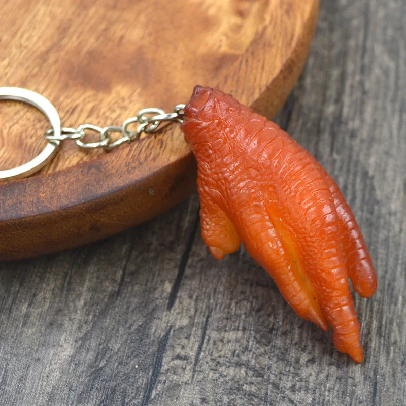 'Chicken Feet' Keyring Plastic Keychain