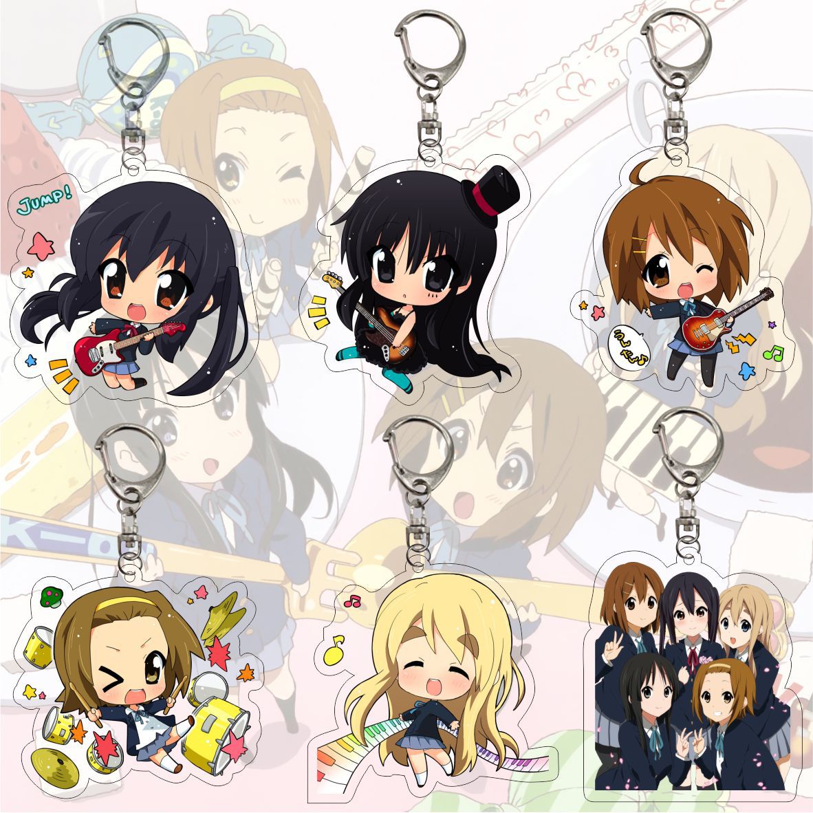 K-ON! 'Azusa Nakano' Keyring Resin Keychain