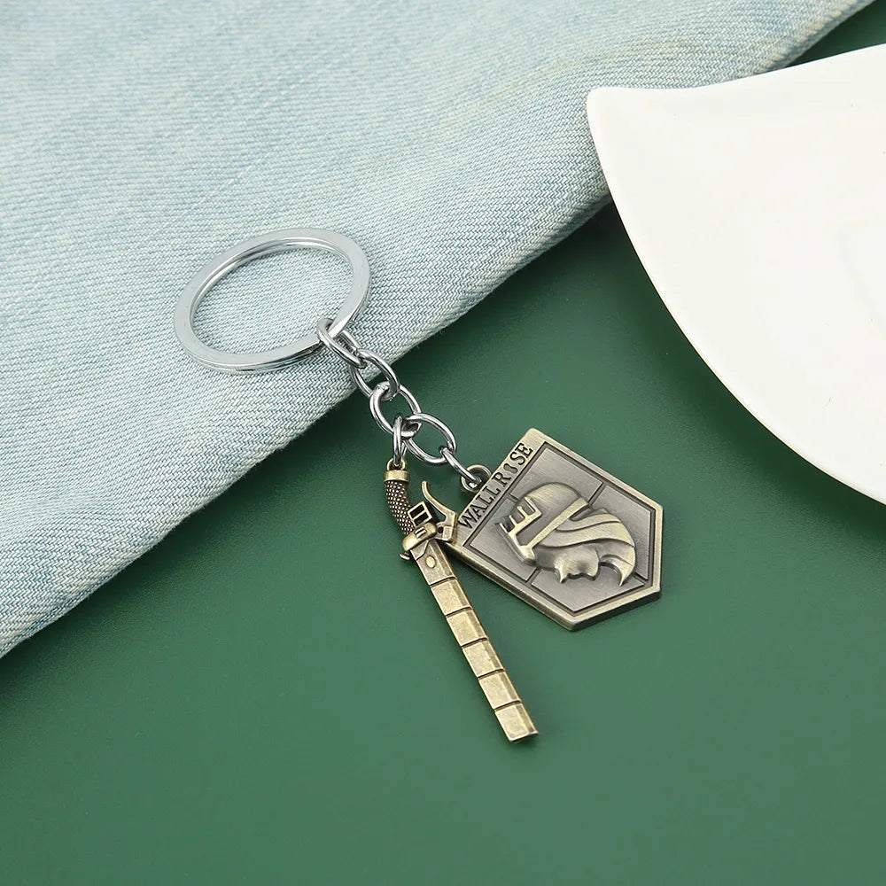 Attack on Titan Emblem 'Wall Rise' Keyring Metal Keychain