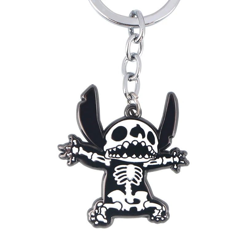 Lilo & Stitch 'Skeleton' Keyring Metal Keychain