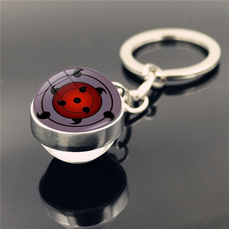 Sharingan Eye 'Rinnegan & Sharingan' Keyring Metal Keychain