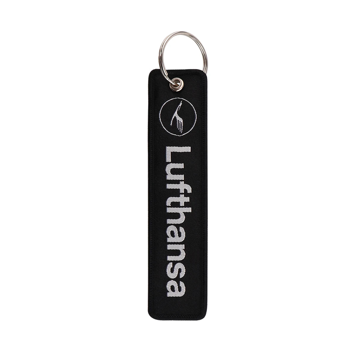 Aviation Aircraft Tag 'Lufthansa' Embroidered Keyring Keychain