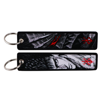 Berserk 'Fierce | Guts' Embroidered Keychain