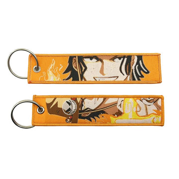 One Piece 'Portgas D. Ace' Embroidered Keychain