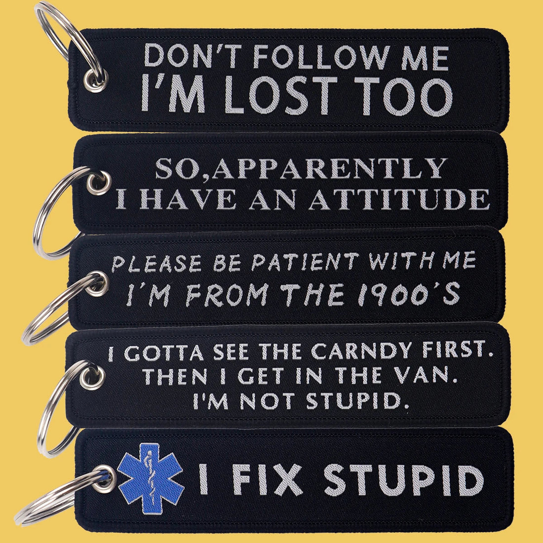 Don't Grow Up It's A Trap Embroidered Keyring Keychain