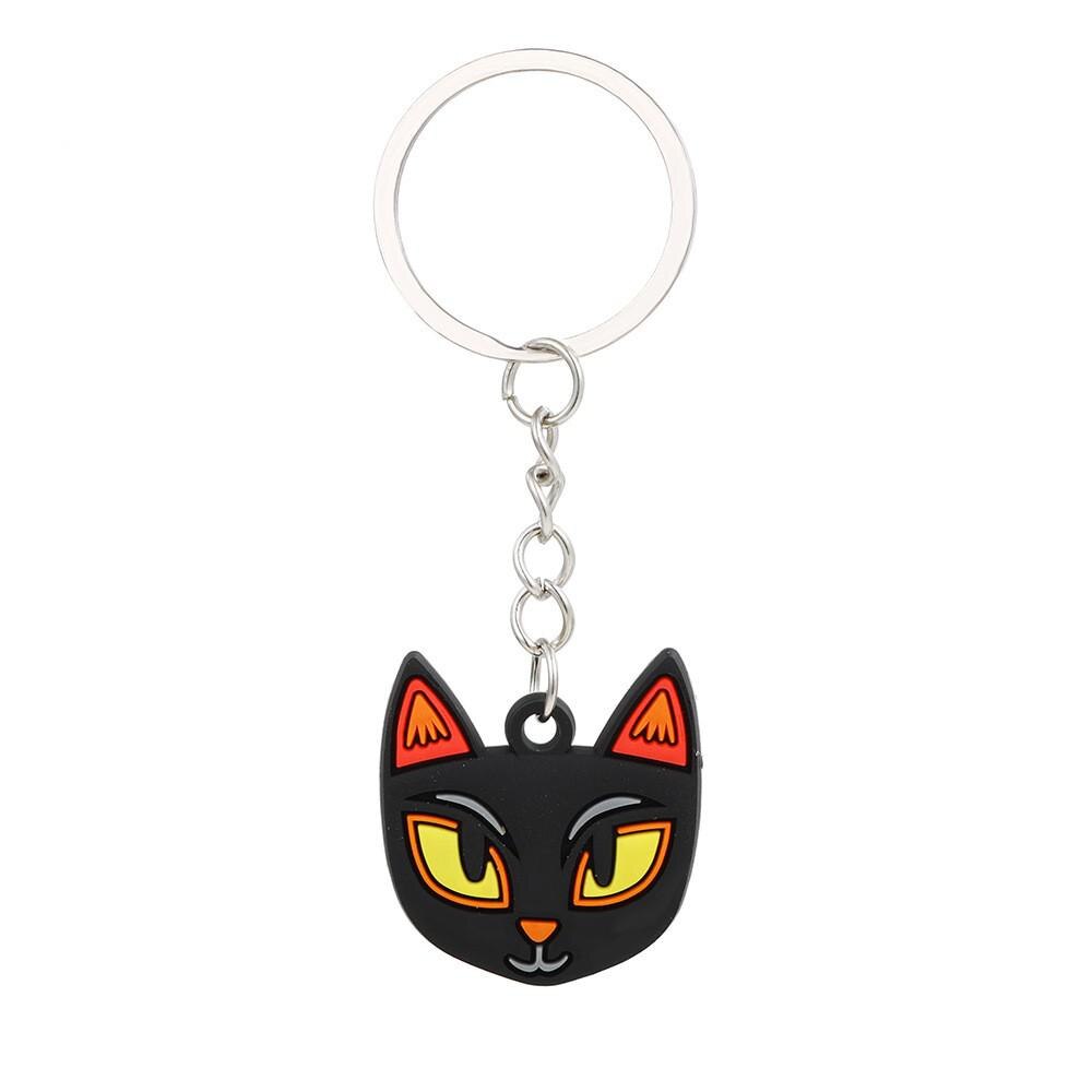 Cartoons 'Black Cat' Keyring Silicone Keychain