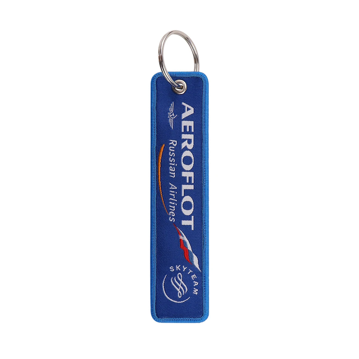 Airline  Tag 'Aeroflot Russian Airlines' Embroidered Keyring Keychain