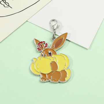Pokemon 'Gigantamax Eevee' Enamel Keyring Keychain