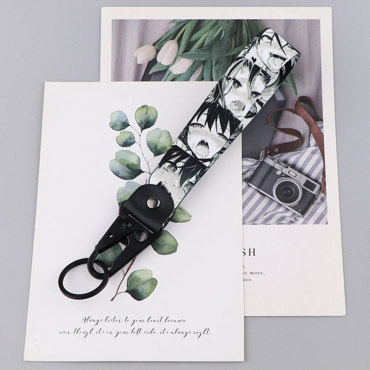 Junji Ito 'Tomie' Wrist Lanyard Keychain with Keyring Clip