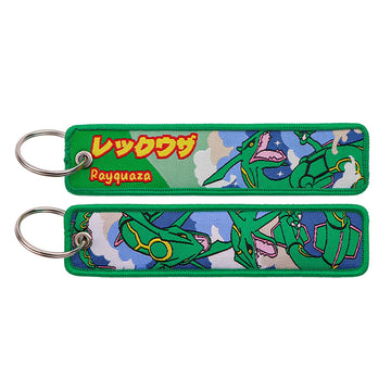 Pokemon 'Kawaii Rayquaza' Embroidered Keyring Keychain