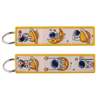 Astronaut Embroidered Keychain